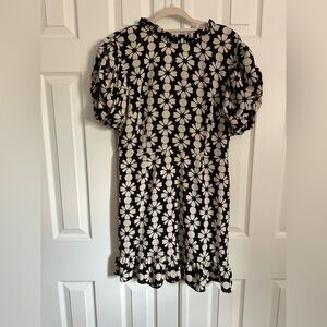 ASOS Black Mini Dress with Cream Floral Print